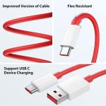 One Plus compatible 80W Charging Cable USB to Type C Warp Charger SuperVooc/Dash Fast Charge Cable for 11,11R,10